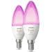 Philips Hue White & Color Ambiance Lampe, Kerze, E14, 470lm, Doppelpack (929002294205)