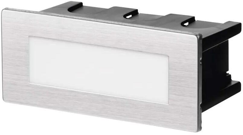 EMOS ZC0108 LED-Treppenlicht, 1,5W, 123x53mm, Warmweiß, IP65, Edelstahl (1545000080)