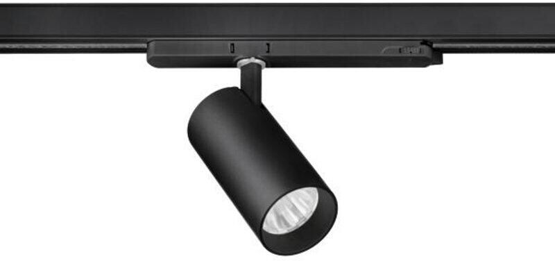 Brumberg TRAXX MIDI LED-Schienenstrahler 230VAC, 50Hz, 21W, 2537lm, 30°, 4000K, CRI > 90, rund, dreh- und schwenkbar, DALI dimmbar, schwarz struktur (