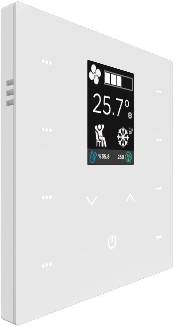 Interra iX2 - 2" Touchpanel, KNX, Wandmontage, 2-4-8 Tasten, LCD-Display, weiß (ITR332-1802)