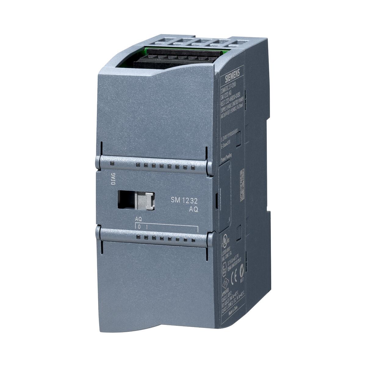 Siemens 6ES7232-4HB32-0XB0 SIMATIC S7-1200, Analogausgabe, SM 1232, 2 AO, +/-10V, 14 Bit Auflösung, oder 0-20mA/4-20mA, 13 Bit Auflösung