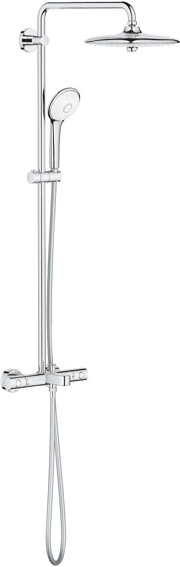 GROHE Euphoria System 260 Duschsystem, Aufputz-Thermostat mit Aquadimmer Funktion, Wandmontage, chrom (26114002)