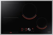Samsung NZ84T9770RK Autarkes Induktionskochfeld, Glaskeramik, 80cm breit, Virtual Flame Technology, Power Ein/Aus, Edelstahlrahmen, schwarz