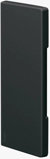 Hager BR6517069011 Endstück schnittkaschierend 68x170mm, graphitschwarz