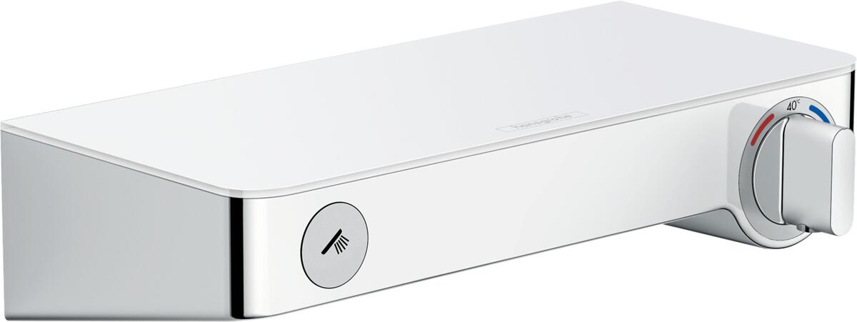 hansgrohe ShowerTablet Select Duschthermostat 300 Aufputz, Messing, 14 l/min, mit Rückflussverhinderer, Weiß/Chrom (13171400)