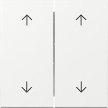 Gira 329703 Wippe mit Pfeilsymbolen, 2fach, System 55, Reinweiß glänzend (lackiert)