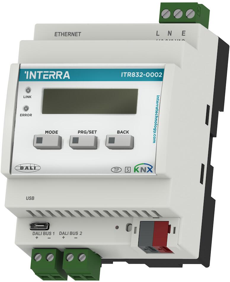 Interra Gateway KNX, 2x64 DALI, mit Ethernet (ITR832-0002)