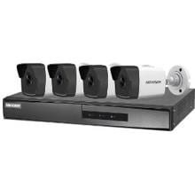 Hikvision Digital Technology DS-J142I(STD)/NK42E0H-1T(WD)(C) NVR Kit PoE Bullet Überwachungskamera Set (301501550)