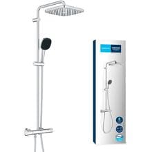 GROHE Vitalio Comfort 250 Duschsystem, Quickfix, mit Thermostatbatterie für die Wandmontage, chrom (26696001)