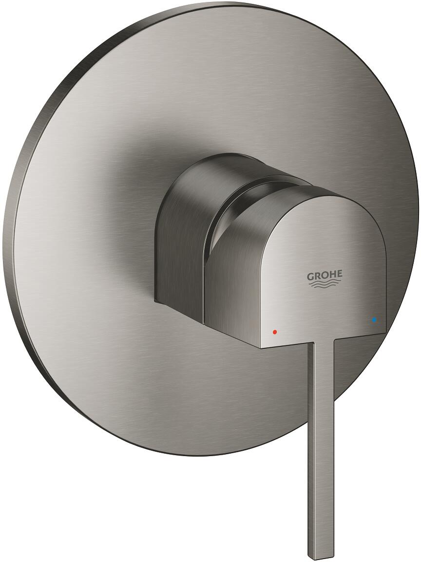 GROHE Plus Einhand-Brausebatterie, Fertigmontageset für Rapido SmartBox, hard graphite gebürstet (24059AL3)