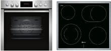 Neff EDX4P0 N30/N50 A+ Einbauherdset mit Elektrokochfeld (E2CCG6AN3 + M13R42N2), 60 cm breit, 71 L, Pyrolyse, Edelstahl