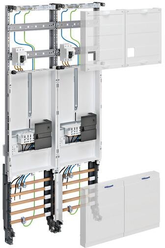 Hager ZK34C3N Komplettfeld, univers Z, 1050 mm, 2 Zählerplatz, 2-feldig, Ausführung Hessen