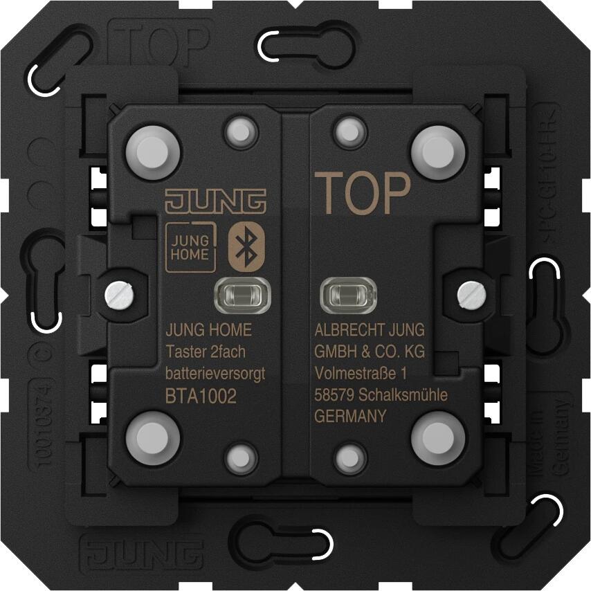 Jung HOME Taster, batterieversorgt, 2fach, Serie AS/A (BT A 1002)
