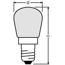 LEDVANCE SPC.T26/57 special Glühlampe FR 15 E14 230V, 15 W, matt Nr1