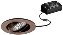 Brumberg LED-Einbaustrahler 230 V AC, 50 Hz, 6 W, 38°, 3.000 K, rund, schwenkbar, schaltbar, braun (38143653)