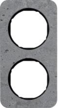 Berker 10122374 Rahmen, 2fach, R.1, Beton grau/schwarz glänzend