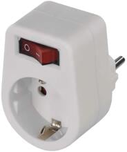 EMOS P00262 Schuko Steckdose mit Schalter, rund (1925030040)