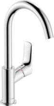hansgrohe Logis Einhebel-Waschtischarmatur 210 mit Schwenkauslauf ohne Ablaufgarnitur, Messing, 5 l/min, Chrom (71131000)