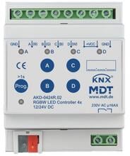 MDT AKD-0424R.02 LED Controller 4-Kanal, 4/8A, Reiheneinbaugerät, für 12/24V CV LED/ 4 einzelne Kanäle oder RGBW, TW