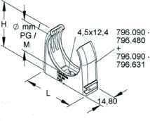 Kleinhuis 796.291 RO-CLIP-Rohrschelle, 31-32 mm, M32
