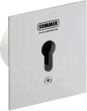 Sommer Schlüsseltaster im Metallgehäuse, UP, IP54, ohne Zylinder, 1-Kontakt, silber (S12764-00001)