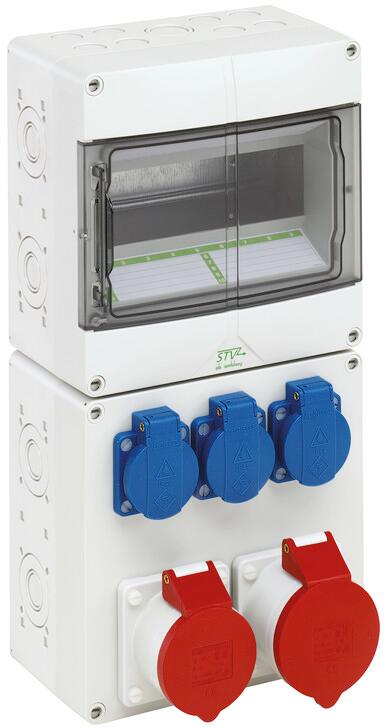 Spelsberg STV 923-S Steckdosenkombination, IP44, 200 x 400 x 122 mm (72932301)