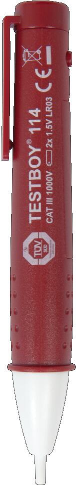 Testboy 114 Berührungsloser Spannungstester ab 12 V AC mit vibrierender Anzeige (61108000)