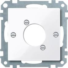 Zentralplatte für Audio-Steckverbinder XLR, aktivweiß glänzend, Merten 468025