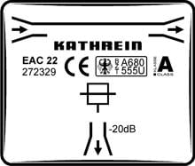 Kathrein EAC 22 1fach-Abzweiger 20 dB, 0,15-2150 MHz, Klemmanschluss, Schirmungsklasse A gem. CENELEC EN 50083-2