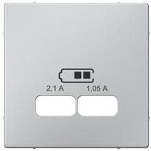 Merten MEG4367-0460 Zentralplatte für USB Ladestation-Einsatz, System M, aluminium