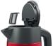 Bosch TWK4P434 Wasserkocher, 2400w, 1,7L,  Cordless, Dampfstop, Deckelöffnung auf Knopfdruck, rot