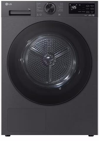 LG RT10X7B 9 kg Wärmepumpentrockner, 60 cm breit, WLAN, LoadSense, Sensor Dry, Trommelbeleuchtung, schwarz matt