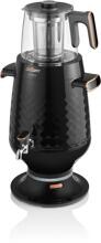 Arzum AR3083-B Arzum Ehlikeyf Teemaschine Samowar,, 3,5 l Wasserkocher, 1,2 l Teekanne, schwarz