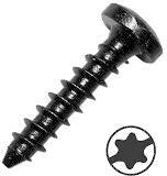 Bosch Siemens 00154762 Schraube, Blechschraube, 5mm - 15mm, Rundkopf, Torx mit Schlitz, 6 Stück