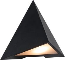 Nordlux Konit Wandleuchte, GU10, IP44, 10W, dreieckig, dimmbar, Plastik, schwarz (2320651003)