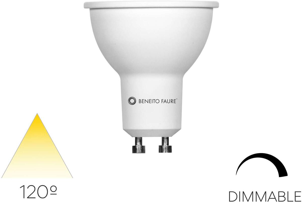 Beneito Faure UNIFORM-LINE LED-Strahler, 6W, GU10, 120°, 3.000K dimmbar