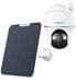 Reolink Go Series G430 4G 5 MP kabellose batteriebetriebene Überwachungskamera mit Schwenk- und Neigefunktion und intelligenter Erkennung, inklusive Solarpanel, weiß