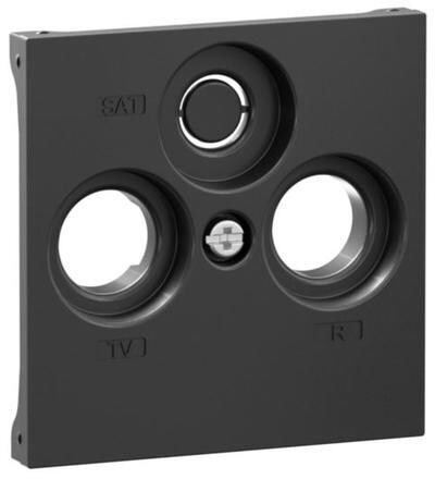 Legrand SEANO Abdeckung TV-R-SAT für Fremdfabrikate von Axing, Triax, Wisi, Hirschmann und Astro, anthrazit lackiert (765456)