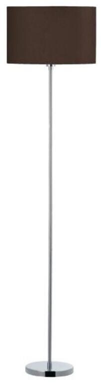 Brumberg ISSORIA Stehleuchte, für E27-LED-Retrofit-Lampe, Höhe 1.630mm, mit Chintz Stoffschirm, braun (58100783)