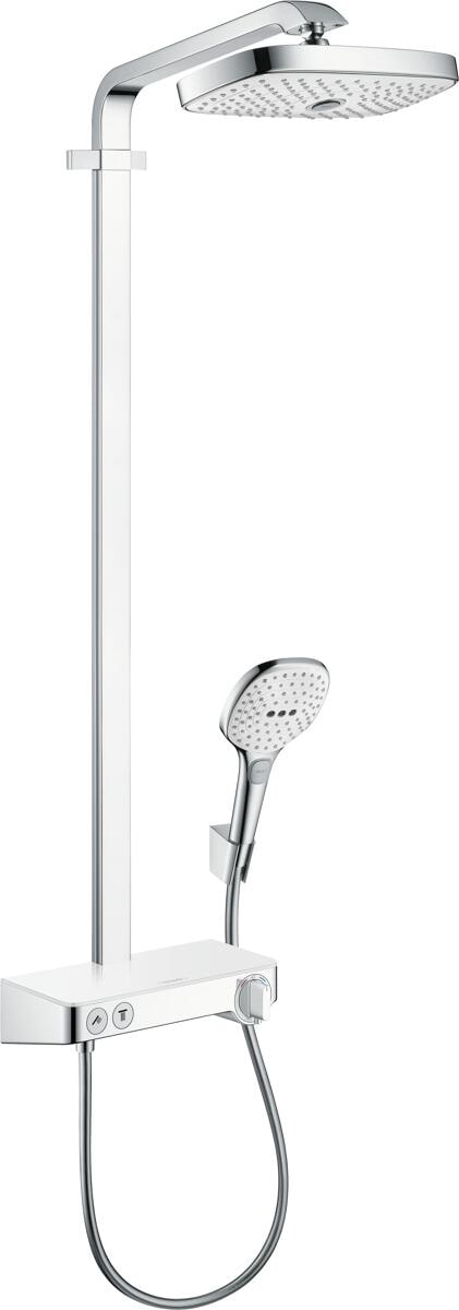 hansgrohe Raindance Select E Duschsystem 300 2 Strahlarten mit ShowerTablet Select 300, Metall, 16 l/min, 300 x 160 mm, Weiß/Chrom, (27126400)