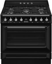 Smeg TR90GMBLD Standherd mit Gaskochfeld, 90 cm breit, 115 L, 9 Garfunktionen, Metall lackiert