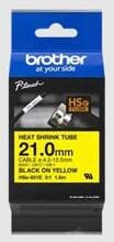 Brother HSE-651E Schrumpfschlauch schwarz/gelb, 21mm, 1,5m (HSE651E)