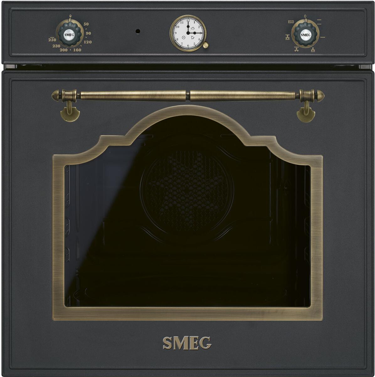 Smeg SF67C1AO EEK: A Einbaubackofen, 59,7 cm breit, 70 L, Pyrolyse, 6 Backfunktionen, schwarz