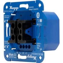 Kopp 863004034 Rollladen-, Jalousien-, Markisensteuerung, 2-Kanal, 4-Draht, Blue-control Hybrid-Smart-Switch, blau, 5 Stück