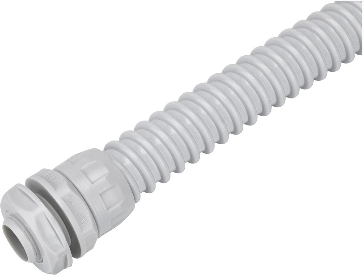 Fränkische TCXG-20.30 Kunststoff-Wendelschlauch, 24,7mm, 20mm, grau (4871502010), 30m
