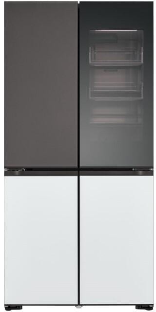 LG GMV960NNME Stand Side-by-Side Kombination, 91,4 cm breit, 617 L, Total No Frost, MoodUP, Instaview, Multi-Airflow, InstaView Tür mit In-App Farbau