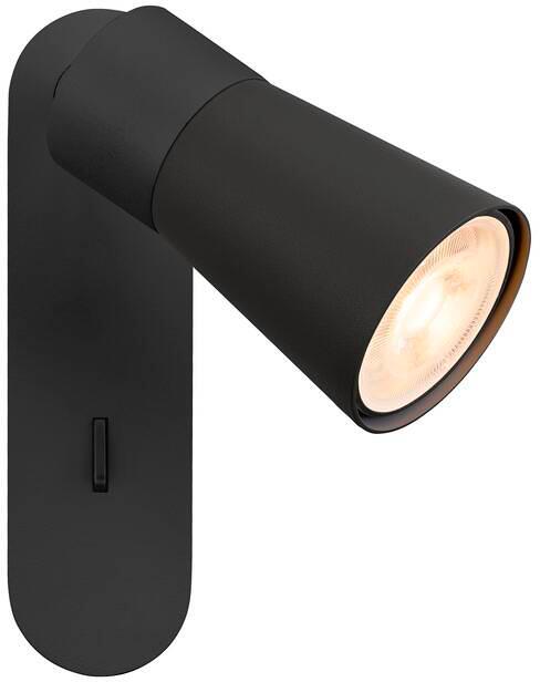 SLV PURI 2.0 CONE Wand- und Deckenaufbauleuchte mit Schalter, rund, 1x max.6W, GU10, schwarz/schwarz (1008300)