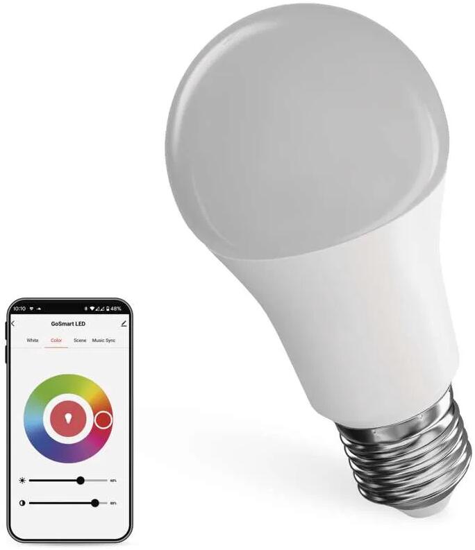 EMOS 1520503500 LED Lampe GoSmart A60, E27, 9W (60W), 806lm, RGB, dimmbar, WiFi