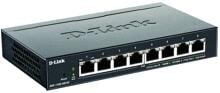 D-Link 8-Port Layer2 PoE Smart Gigab.Switch 8x10/100/1000Mbit, PoE, schwarz (DGS-1100-08PV2/E)