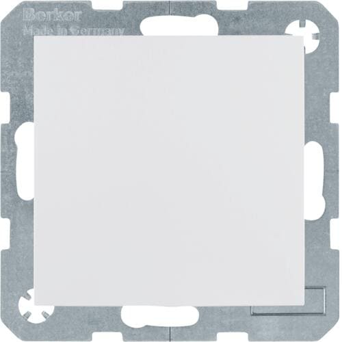 Berker 6765778989 Erdstift Steckdose mit Klappdeckel und Schraubliftklemmen, S.1, IP44, polarweiß glänzend